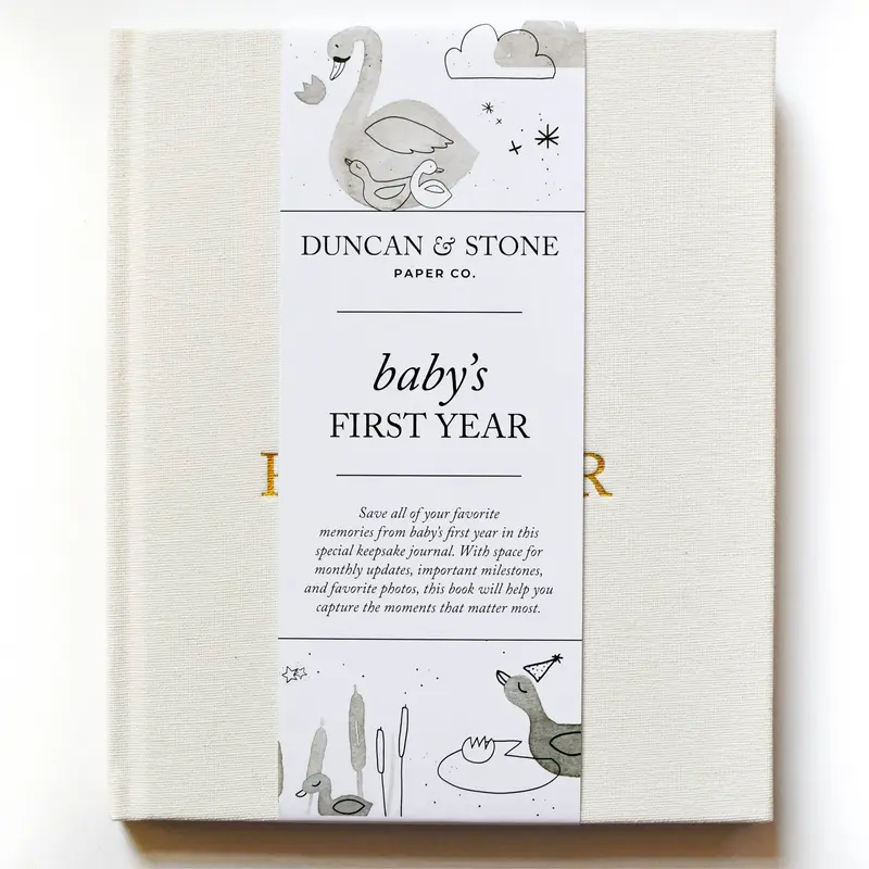 Baby's First Year Memory Book | A Beautiful Keepsake to Capture Pregnancy Details, Preparing for Baby & Monthly Milestones | Favorite Memories, Letters & Photos from Your Baby’s First Year | A Thoughtful Gift for New Parents & Baby Showers