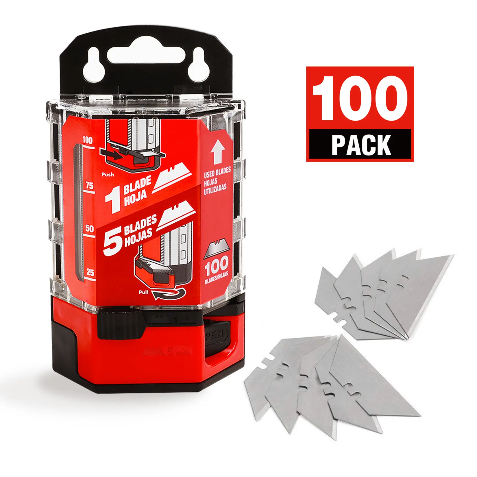 #summersale Goldblatt 100-Pack Utility Blades Premium Tempered SK2M Steel with Dispenser