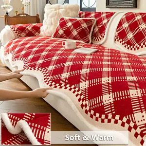 1pc classic cute simple design sofa cover, with geometric patterns, soft, non-slip, pet-friendly sofa pad, machine washable, hand washable, dry-cleanable sofa cover, Sofa Slipcover, suitable for bedroom, dining room, study, and living room, Couch Cover
