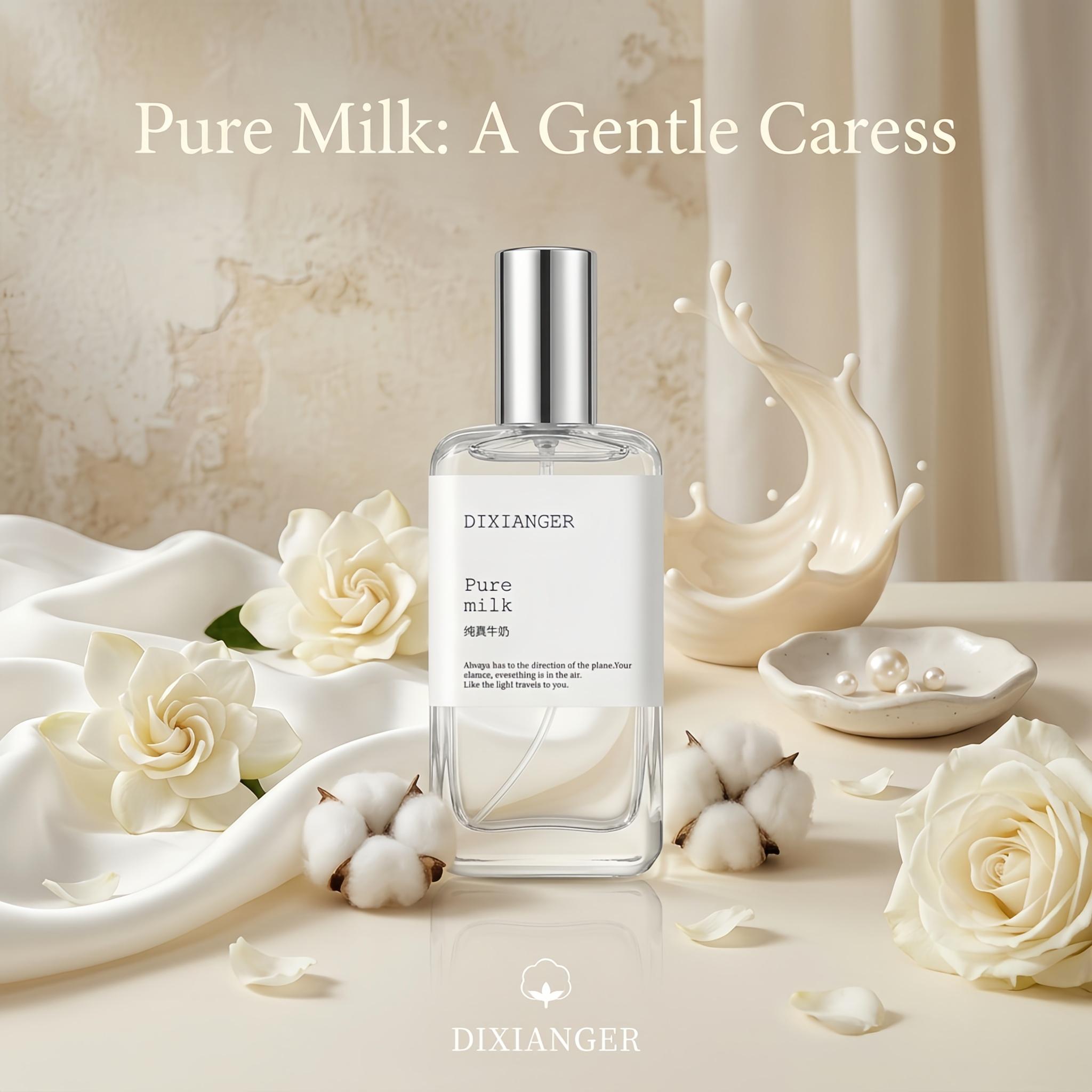 DIXIANGER Pure Milk Perfume 50ml/1.7 fl.oz Regular Ed. - Soft Milky Sweet Scent with Milk Vanilla, Natural Accords - Clean Gentle Daily Wear Fragrance, Single Item Gift for Back to School, Office - Unisex Fragrance for Women, Girls