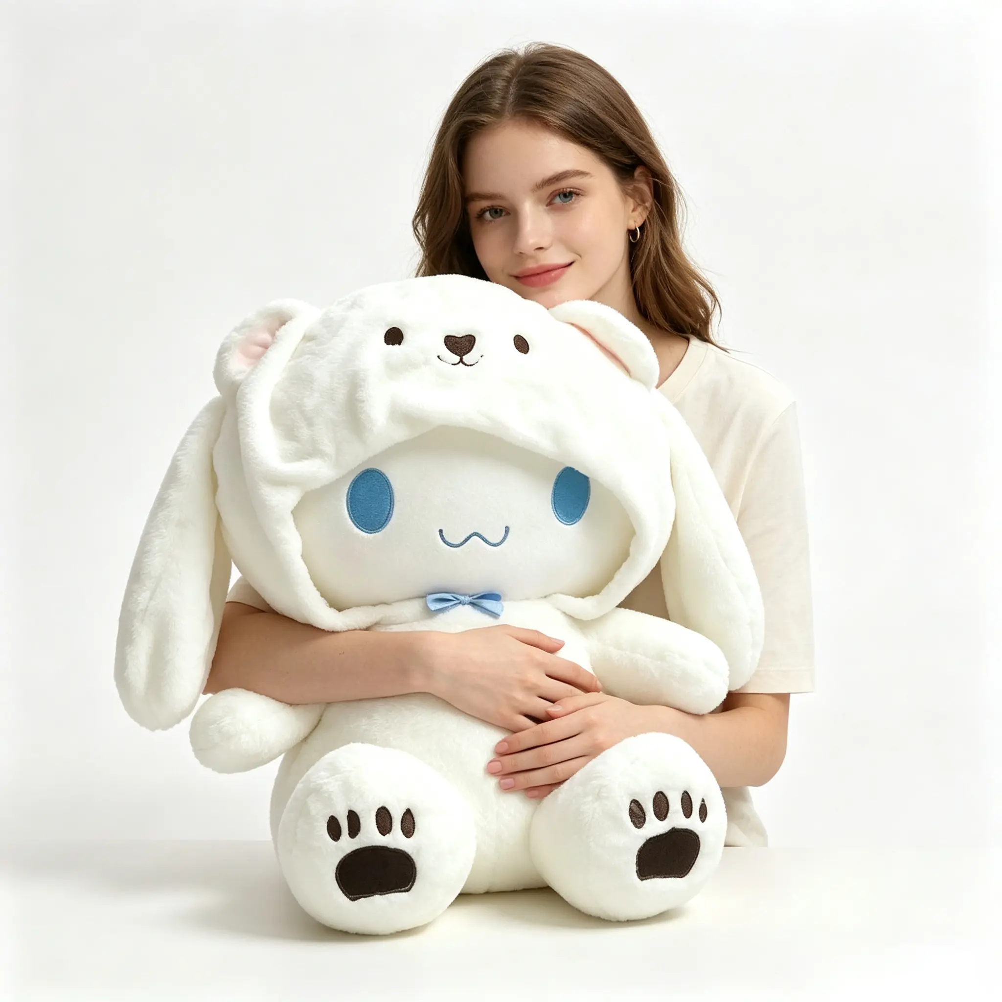 Sanrio Cinnamoroll 24 Inch Plush Toy Soft Cuddly Large Stuffed Doll Kawaii Bedroom Decor Gift for Girls & Teens
