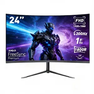 24" Curved IPS Gaming Monitor 200Hz 1ms, FreeSync, Smooth FPS, PC & Console Compatible, High Performance Gaming Display