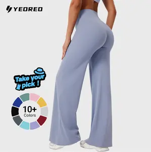 YEOREO Eddiy Leggings High-Waist Straight-Leg No Front Seam Buttery Soft Gym Yoga Pants for Women Fitness Tights