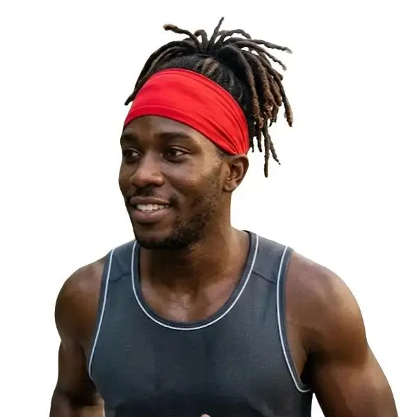 LOCSANITY Plain Spandex Blend Headband for Locs & Twists - Wide, Unisex Design for Workout & High-Volume Textured Hair, Stretch Secure, Universal, 4-5/8" Wide