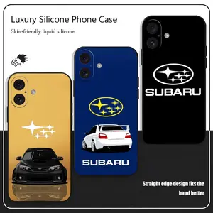 Brand Super Car Subaru S WRX Phone Case Casing For iPhone 17 16 15 14 13 12 X XR XS 8 Plus Mini Pro Max Soft black Shockproof Cover