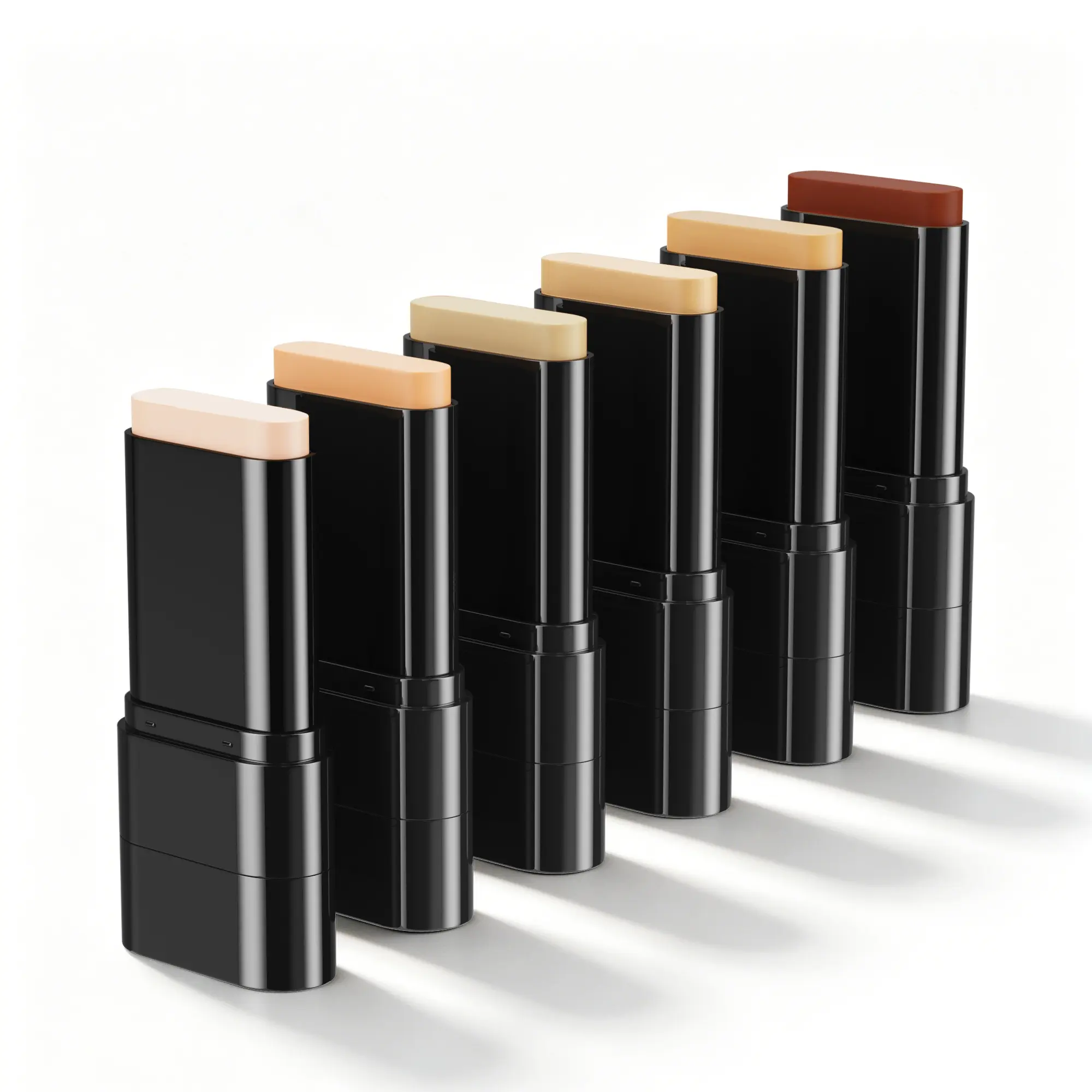 2-in-1 Foundation and Concealer Stick with Blending Brush, Hydrating Lightweight Cosmetic for a Radiant Matte Finish, Provides All Day Coverage for All Skin Types