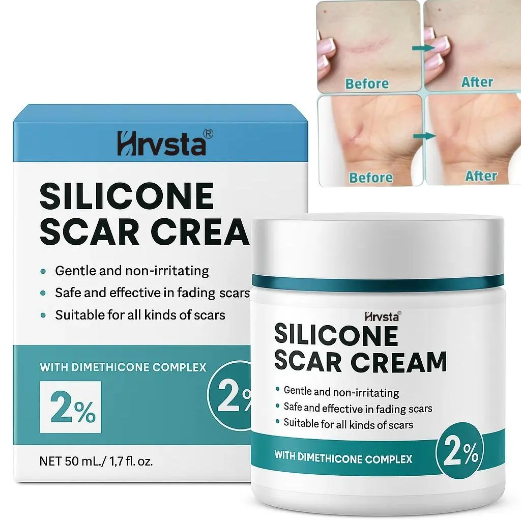 summervibes Advanced Silicone Scar Cream – Professional Scar Removal Gel for Surgical Scars, Stretch Marks, Acne, Old & New Scars – 1.7 oz (50ml)