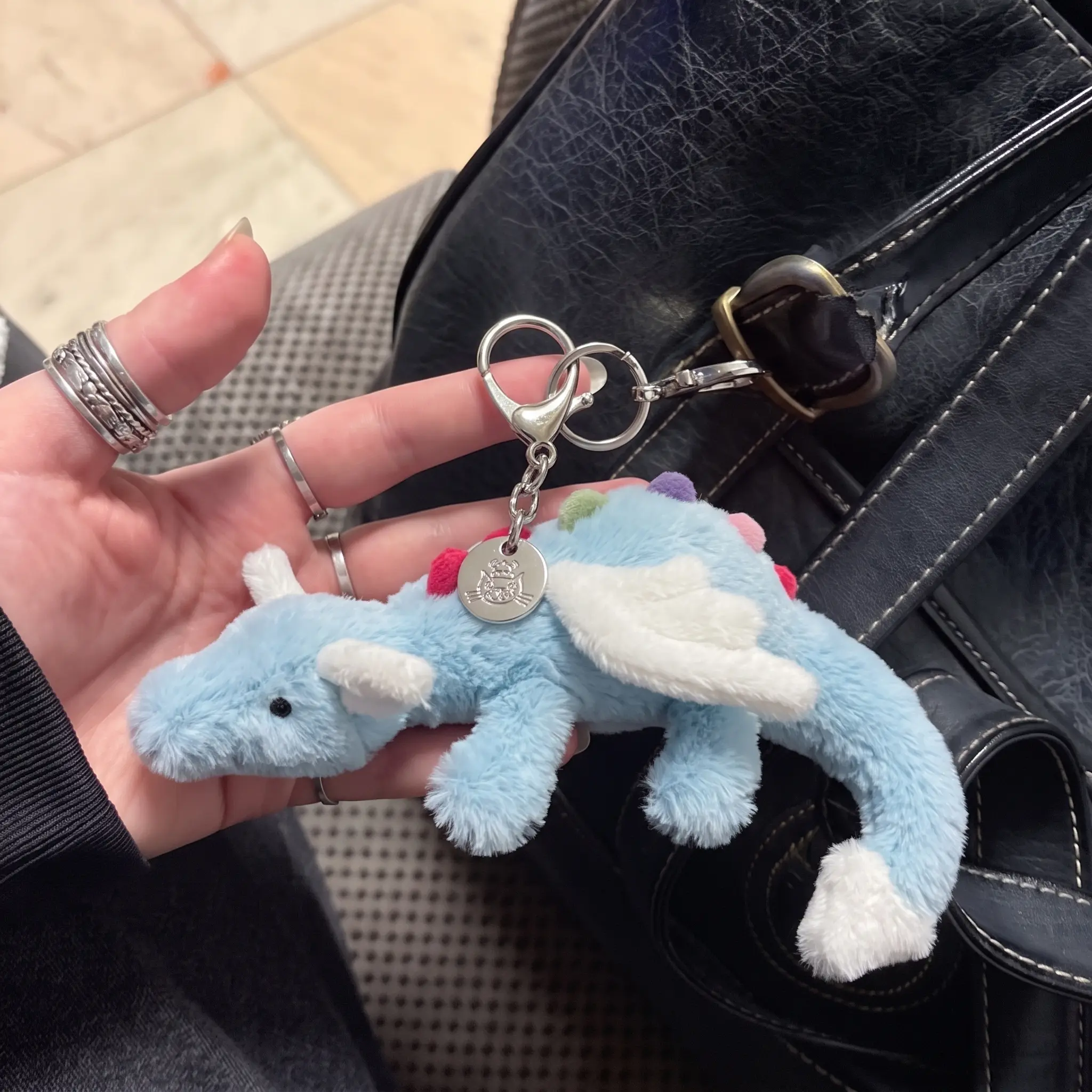 Jelly Cat Sky Dragon Plush Bag Charm Collection, Adorable Plush Keychain, Cute Soft Coffee Bag Accessory, Adorable Cloud Gift for Her, Bag Charm