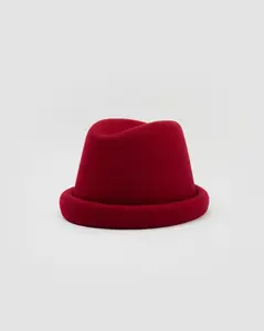 Russian Pillbox Hat - Cranberry