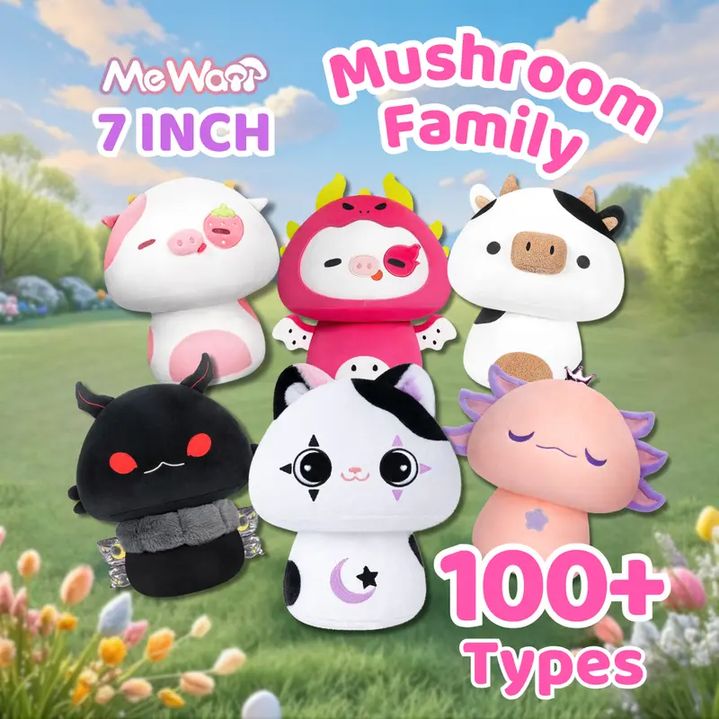 MeWaii Unisex 7" Kawaii Plush - Cute Animal Design, Blind Bag Collecting, Soft Cuddly Holiday-Themed Plush Toy, Animal Character Stuffed Toys, Miniature Boxed Collectibles, Kawaii Doll Aesthetic Kids' Gift