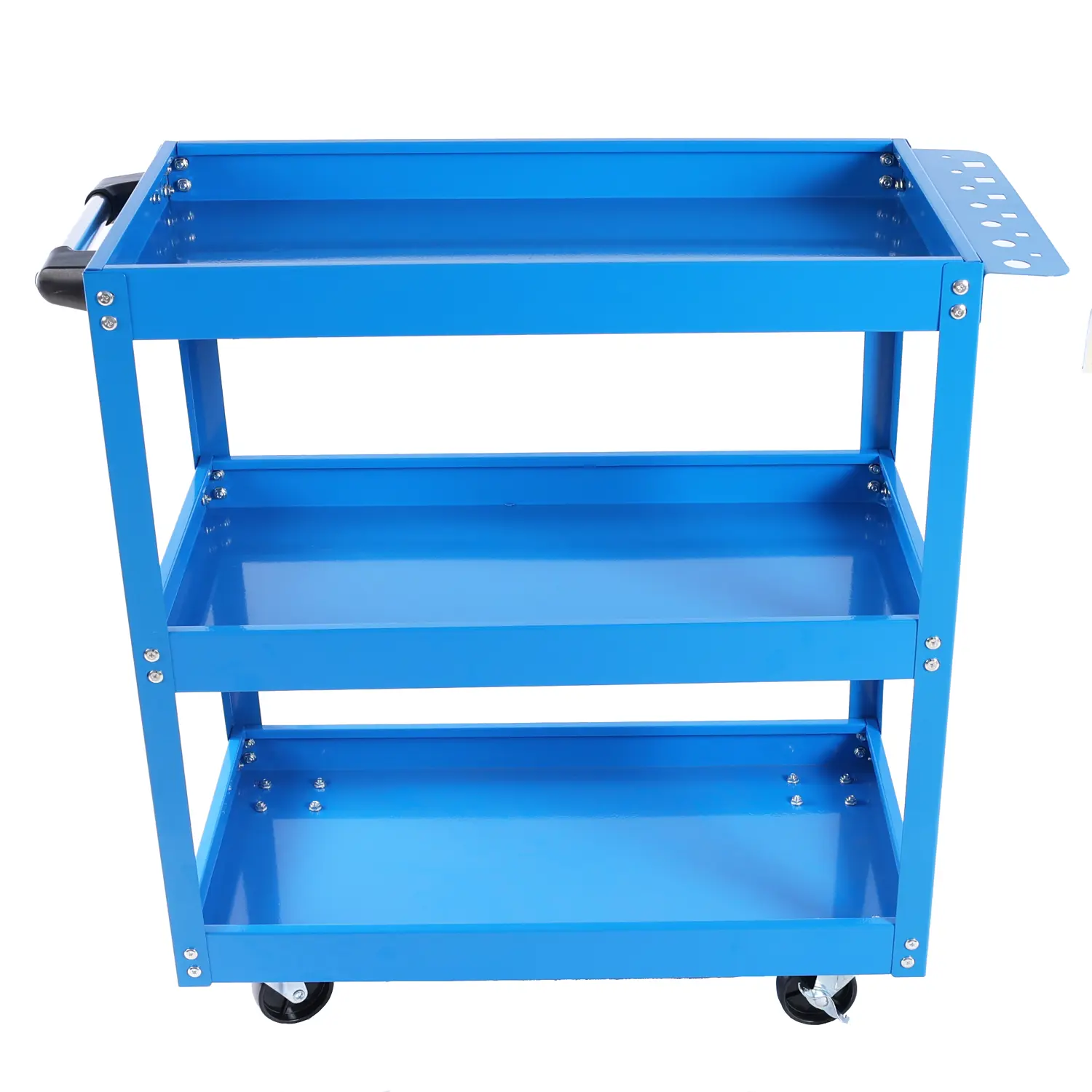 D ProTool Heavy Duty Steel Freestanding Mechanic Rolling Tool Cart Organiser - 3-Layer, Locking 360° Swivel Roll Casters with Brake, 450 lbs (Above 25 kg) Capacity, Smooth Mobility, for Workshop, Office, Business Storage