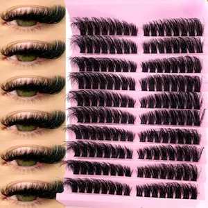 160PCS DIY Individual Lash Clusters – D Curl (10-18mm), Wide Stem For A Natural Or Thick Look, Reusable Eyelash Extension Kit For Home & On-The-Go Use & Perfect For: Daily Wear, Weddings, Dating, Parties, Festivals, Diy Eyelash Extensions