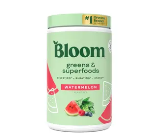 Bloom Nutrition Greens & Superfoods Powder - Watermelon Flavor, 25 Servings, Natural Nourishing Ingredients, US Healthcare Vitamin Supplement, Supports Daily Routine