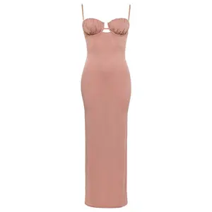 Prima Pink Sparkle Petal Long Slip Dress Prima Pink Sparkle Petal Long Slip Dress