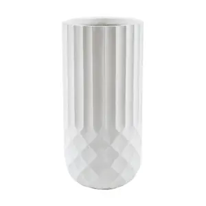 Luxen Home White 24.8"H Round MgO Planter