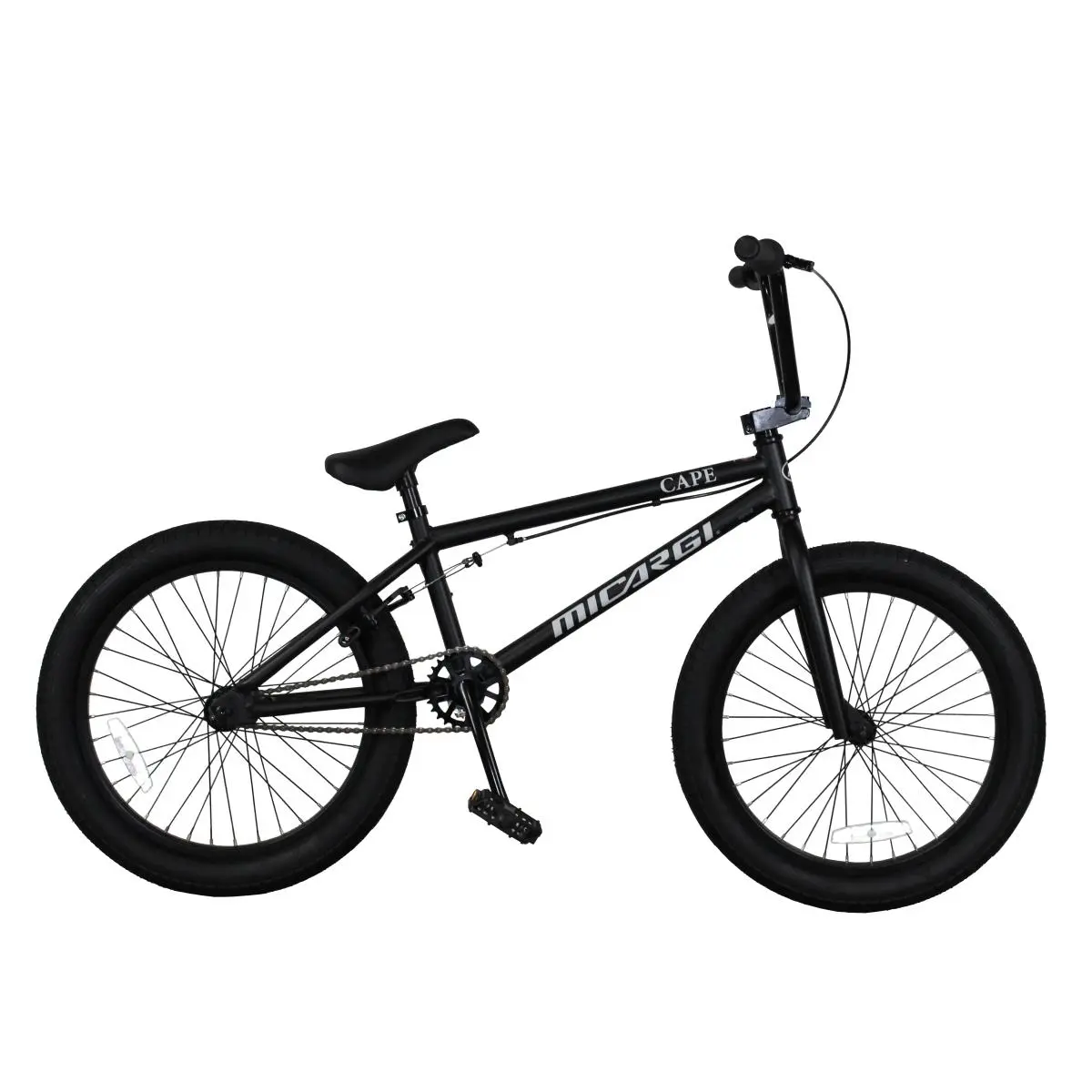 Micargi CAPE-MBK 20-Inch BMX Bicycle - 20" x 2.3" Wheels, Matte Black, Sports & Outdoor Cycling Leisure Equipment for Adults & Children