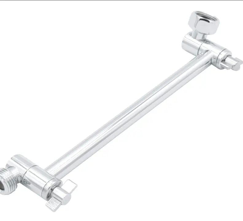 Avalon Solid Brass with Lock Joints Flexible Shower Head Extension Arm Chrome Finish for Easy Installation & Secure Attachment