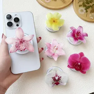 Collapsible Phone Stand with Flower Shape Multi Functional Stand Holder with Expanding Design for Smartphone Tablet Cell Phone Accessory Magnetic