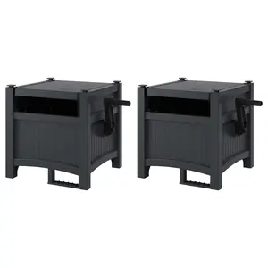 Suncast Hideaway 100 Ft Garden Hose Reel for 5/8 Inch Hoses, Cyberspace (2 Pack)