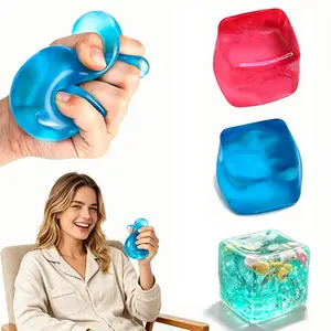 Stress Relief Squishy Cube Toy – Soft Squishy Satisfying Squeeze Toy in Assorted Colors  for Adults, Squishy Cube, Stress Cube, Sensory Fidget for Stress Relief, Focus & Play