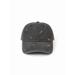 Cider DACHSHUND EMBROIDERED BASEBALL CAP