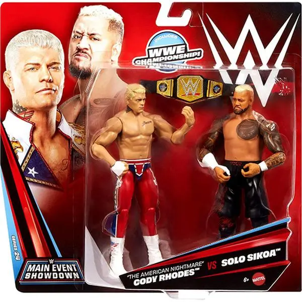 Mattel - WWE Main Event Showdown Figure Set - CODY RHODES VS. SOLO SIKOA [Series #24]