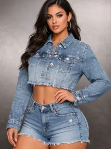 Shimmer Star Denim Jacket