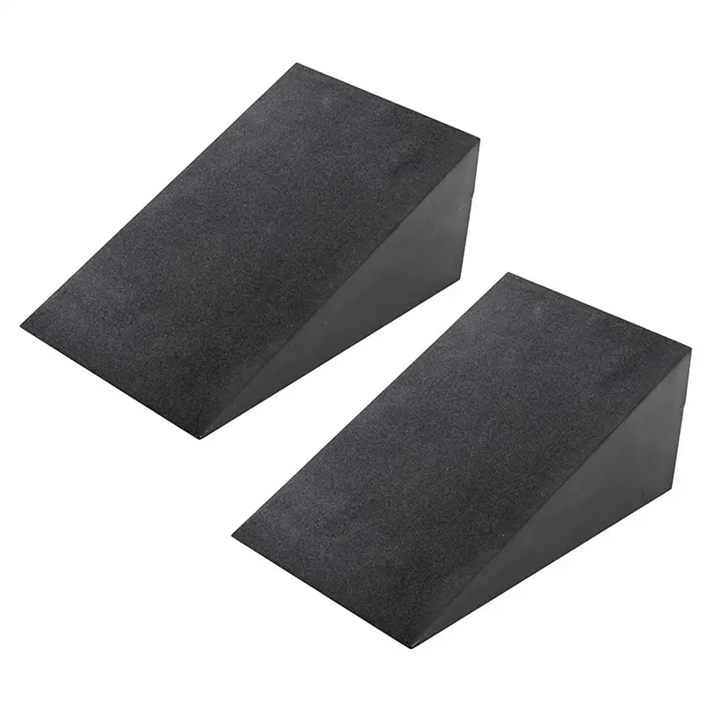 2-Pcs EVA Foam Yoga Mats & Adjustable Compact Squat Ramp Incline Board (15x12x5 cm) for Home Workout Strength Training
