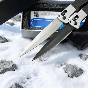 H4170 Carbon Fiber Handle EDC Folding Knife features a lightweight carbon fiber handle and a durable stainless steel blade, making it the top choice for outdoor activities, camping, and everyday use.