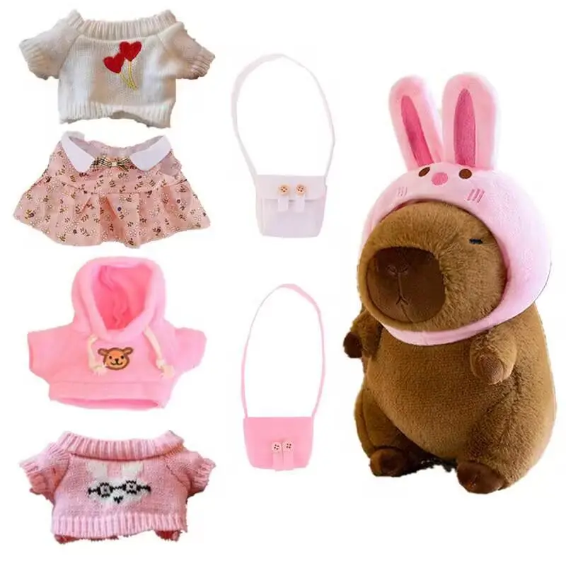 9-Inch Capybara Plush Toy – Adorable dress-up animal doll featuring ultra-soft, skin-friendly fabric and exquisite embroidery. A birthday gift for children.