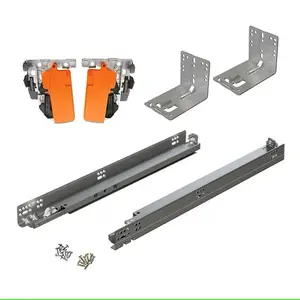 Blum 563H5330B 21" Tandem Drawer Slides Plus Blumotion Complete Kit. with Runners 563H, Locking Devices, Rear Mounting Brackets and Screws (for Face Frame Or Frameless Application), Zinc (Pack of 6)