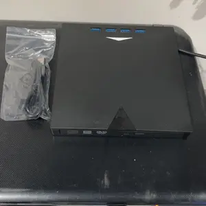 7-in-1 External CD/DVD Drive, USB 3.0 and Type-C Portable Player and Burner with 4 USB-A Ports and SD/TF Card Slots, Compatible with Laptop, Desktop, Mac and Windows