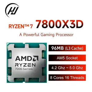 AMD Ryzen 7 7800X3D 5.0GHz 8-Core 16-Thread DDR5 PCIe 5.0 120W TDP AM5 Socket 5NM R7 7800x3d CPU Processor New but no cooler Desktop Processor