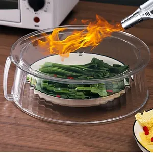 Multifunctional Microwave Splash Guard, Food Grade Plastic Heat Resistant Lid, Home Kitchen Vegetable Cover, Insulated Food Cover, Fly Proof Table Cover, Kitchen Gadget
