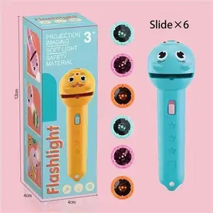 Home Kids Projector for Early Learning | Intelligent Cartoon Projector with 6 Slide Films | Bedtime Story & Educational Flashlight | Decorative Night Light for Children | Festival & Birthday Gift Color Changing Led