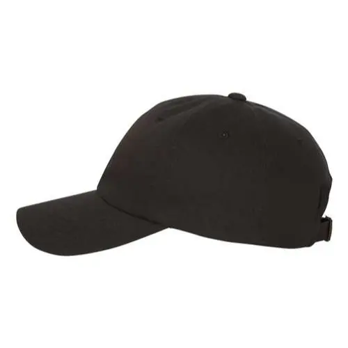 Black Dad Hat - Solid Back with Buckle