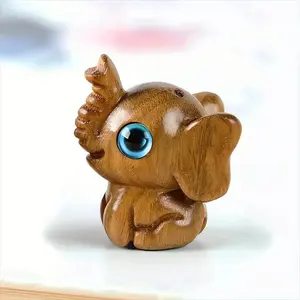 Hand Carved Elephant Design Keychain, Cute Elephant Design Car Keychain, Universal Car Interior Decoration Accessories for Women & Men, Wooden Keychain, Handmade Keychain, Car Key Chains
