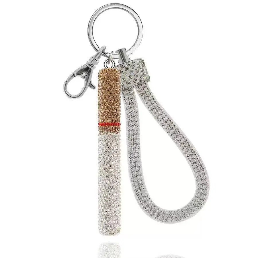 Women's Purse Charm, Bling Rhinestone Cigarette Shaped Novelty Decoration for a Unique Look - Great Womens Gifts & Unique Gift Ideas