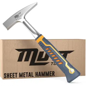 18oz Sheet Metal Hammer - Professional Tinners Hammer for Metal Shaping - Forged HVAC Hammer with  Handle for Duct Work & Sheet Metal Projects