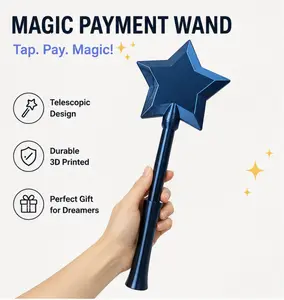 3D Printed credit card wand Tap to Pay, shrinkable Magic Wand Contactless Payment Card Holder, Suitable Scenarios for Card Payment
