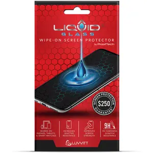 LIQUID GLASS Screen Protector With $250 Protection Coverage | Wipe On Scratch and Shatter Resistant Nano Technology for All Phones Tablets and Smart Watches - Universal Fit Smartphone Cellphone