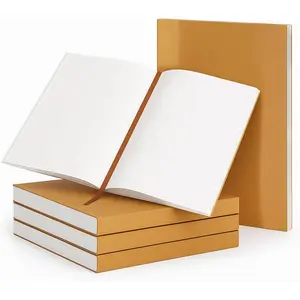 Blank Journal Notebook Paper - A5 Journal Refill for Refillable Leather Journal, Premium Milled Inserts Blank Sketch Book Unlined Notepad 8.25 x 5.8 Inch 320 Pages 70gsm with Bookmark