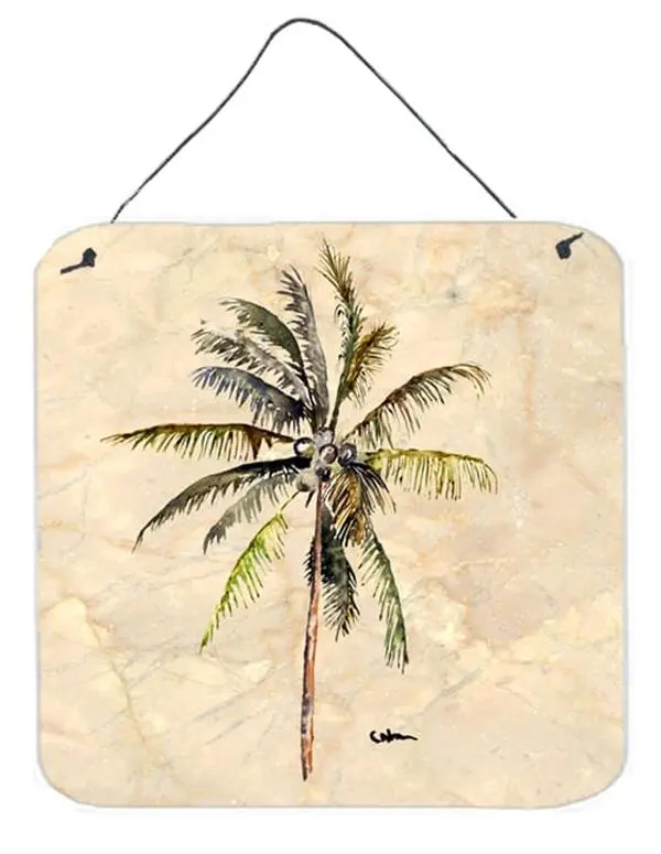Palm Tree Aluminium Metal Hangable Wall or Door Decor Prints, Home Decor for Room Decoration