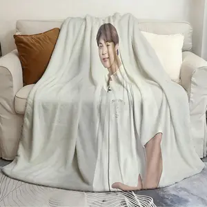 Adult blankets Jimin Good Fresh and soft blanket Soft and comfortable all-season blanket portable flannel sofa blanket