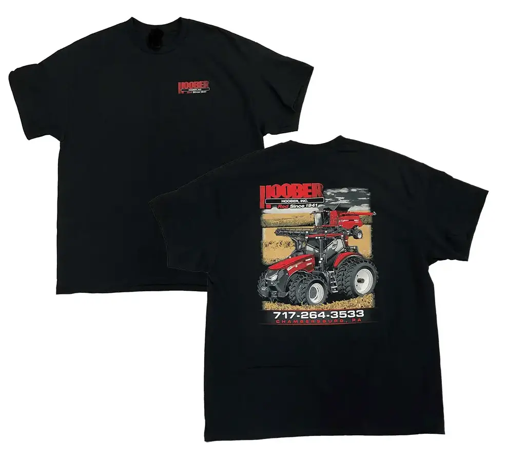 Hoober Inc. 2 Sides Graphic Tee - Celebrate Agricultural Heritage with Stylish Tractor Design for Tractor Enthusiasts and Farm Lovers, Graphic Tees