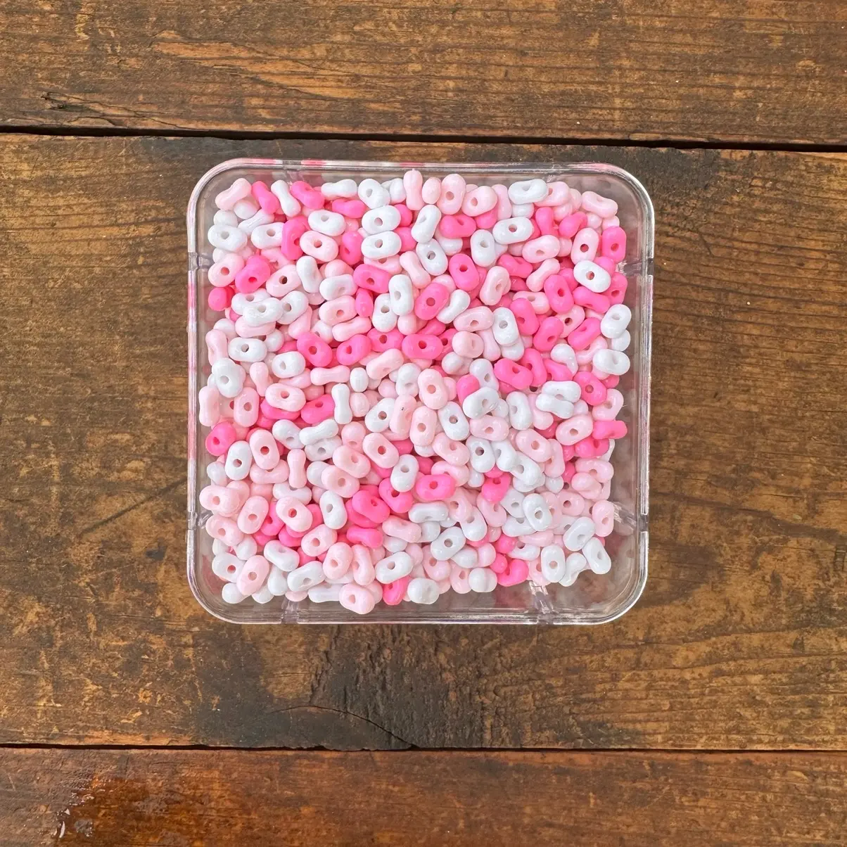 50g Acrylic Beads Mix, Peanut Beads for Keychain & Bracelet, DIY Beading Accessories