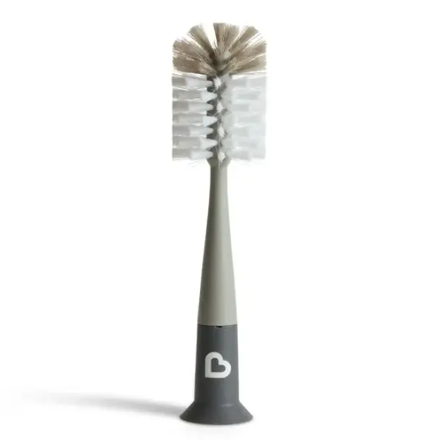 Munchkin Bristle Baby Bottle Brush, Gray, Unisex