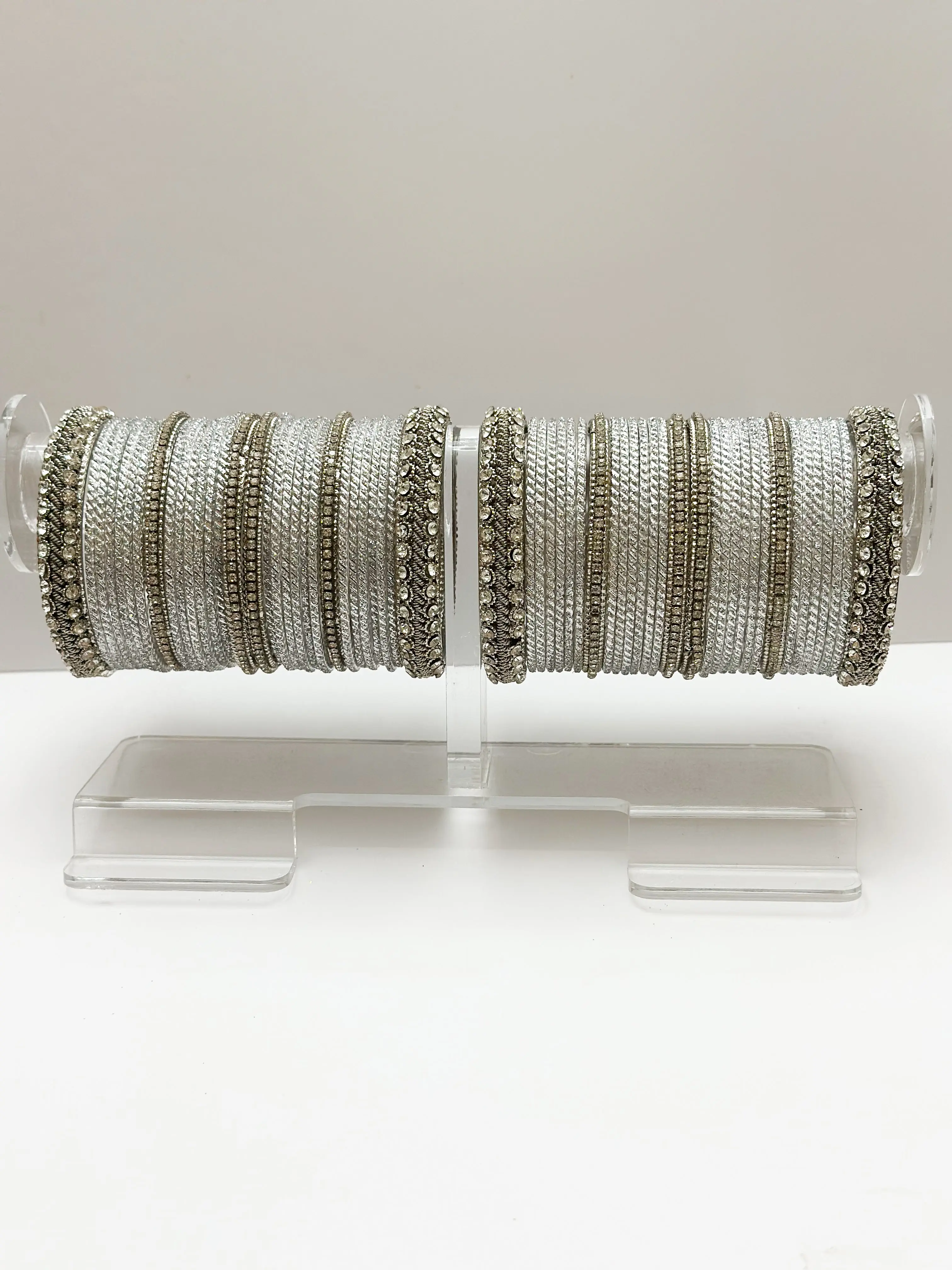 Kaya Silver Color Bangle Set (Chudiyaan)