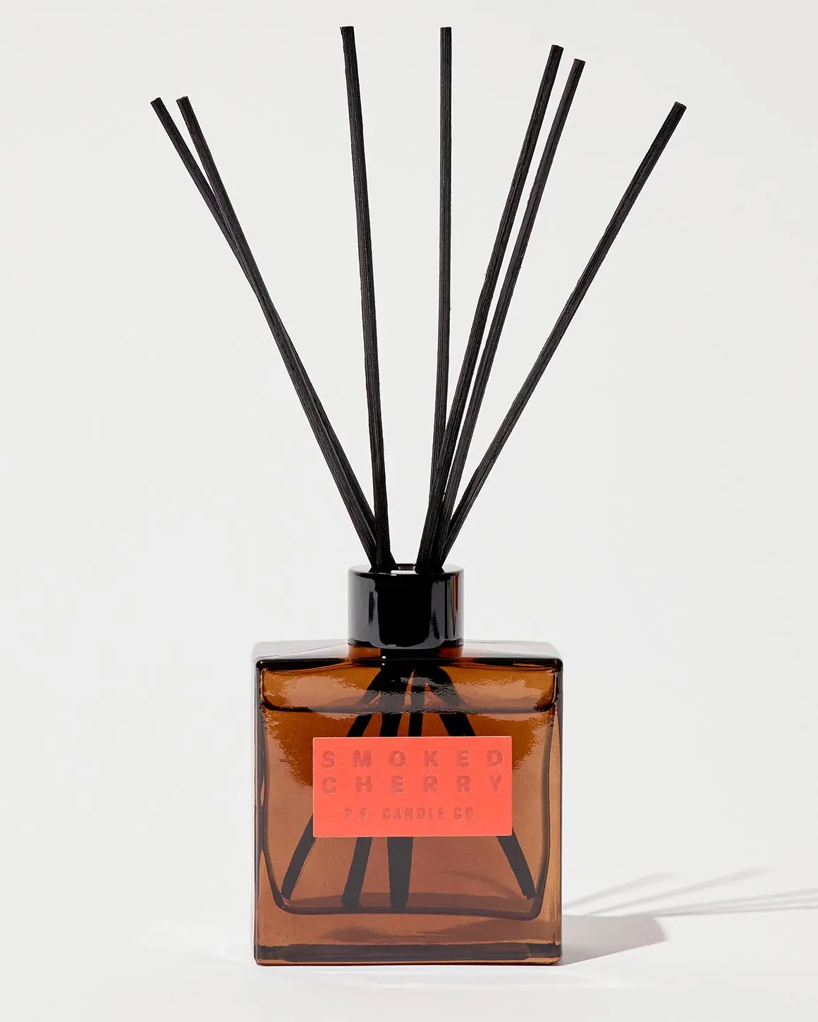 P. F. Candle Co. Smoked Cherry Hi-Fi Reed Diffuser - Pre-Filled Stick Style Fragrance Refill Scented Oil Diffuser, Glass Bottle Home Fragrance Room Freshener, Fragrance Refill Scented Oil Diffusers, Pre-Filled Scented Oil Diffusers