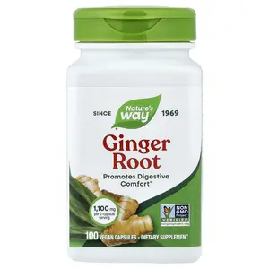 Nature's Way Ginger Root, 100 Vegan Capsules (550 mg per Capsule) Nature's Way Ginger Root, 100 Vegan Capsules (550 mg per Capsule)